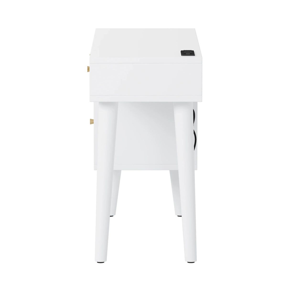 Vanity Desk Bohemian Retro Wood Makeup Station White - Furniture Home Direct