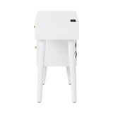 Vanity Desk Bohemian Retro Wood Makeup Station White - Furniture Home Direct