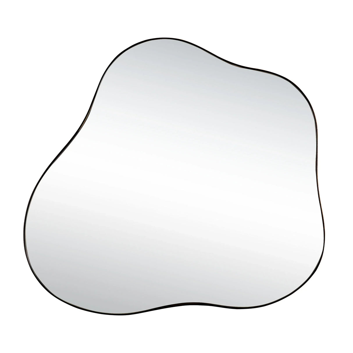 Cloud Shaped Metal Accent Wall Mirror - Black - Furniture Home Direct