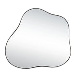 Cloud Shaped Metal Accent Wall Mirror - Black - Furniture Home Direct
