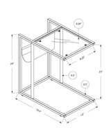 Accent Table, C - Shaped, Contemporary And Modern - White - Furniture Home Direct