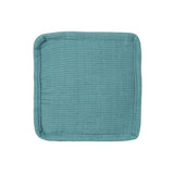 Hansolo - Yarn Square Pouf Ottoman Or Floor Cushion - Teal - Furniture Home Direct