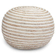 Yolanda - Round Pouf - Natural - Furniture Home Direct