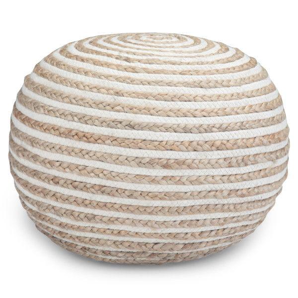 Yolanda - Round Pouf - Natural - Furniture Home Direct
