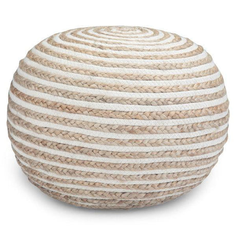 Yolanda - Round Pouf - Natural - Furniture Home Direct