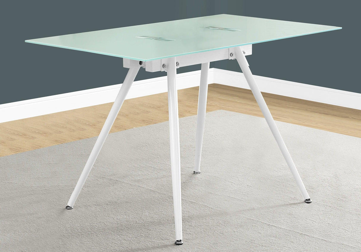 Computer Desk For Home Office, Laptop, Tempered Glass, Contemporary & Modern - White - Furniture Home Direct