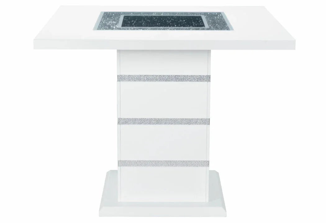 Dining Set Contemporary Rubber Wood Table Chairs White - Furniture Home Direct