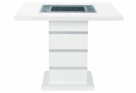 Dining Set Contemporary Rubber Wood Table Chairs White - Furniture Home Direct