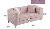 Elegant Track Arm Loveseat - Furniture Home Direct