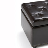 Hamilton - Storage Ottoman - Coffee Brown - Furniture Home Direct