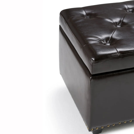 Hamilton - Storage Ottoman - Coffee Brown - Furniture Home Direct
