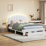 Upholstered Platform Bed With Drawer - Furniture Home Direct