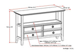 Amherst - Console Sofa Table, Handcrafted - Furniture Home Direct