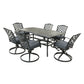 Rectangular Aluminum Dining Set With Cushions - Furniture Home Direct