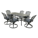 Rectangular Aluminum Dining Set With Cushions - Furniture Home Direct