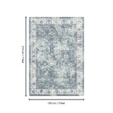 Toucan - Washable Non - Slip Area Rug, Elegant Design - Silver - Furniture Home Direct