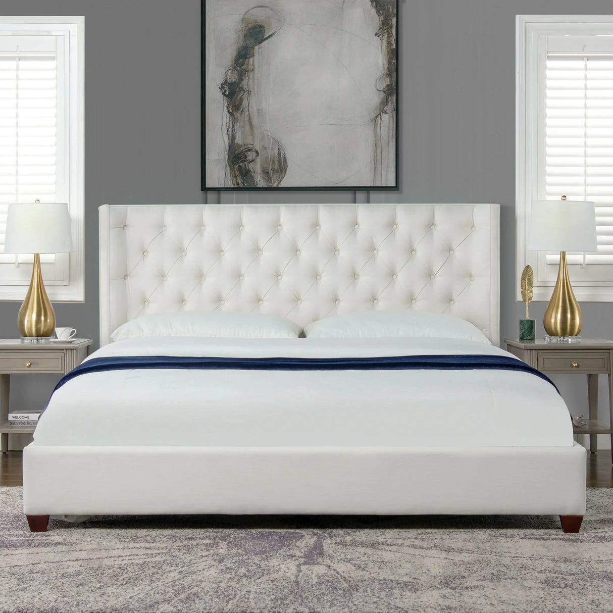 Manhattan - Shelter King Platform Bed Frame - Furniture Home Direct