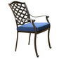 Outdoor Patio Aluminum Dining Arm Chair With Cushion (Set of 2) - Furniture Home Direct