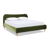Roman - Curved Headboard Upholstered Platform Bed - Furniture Home Direct