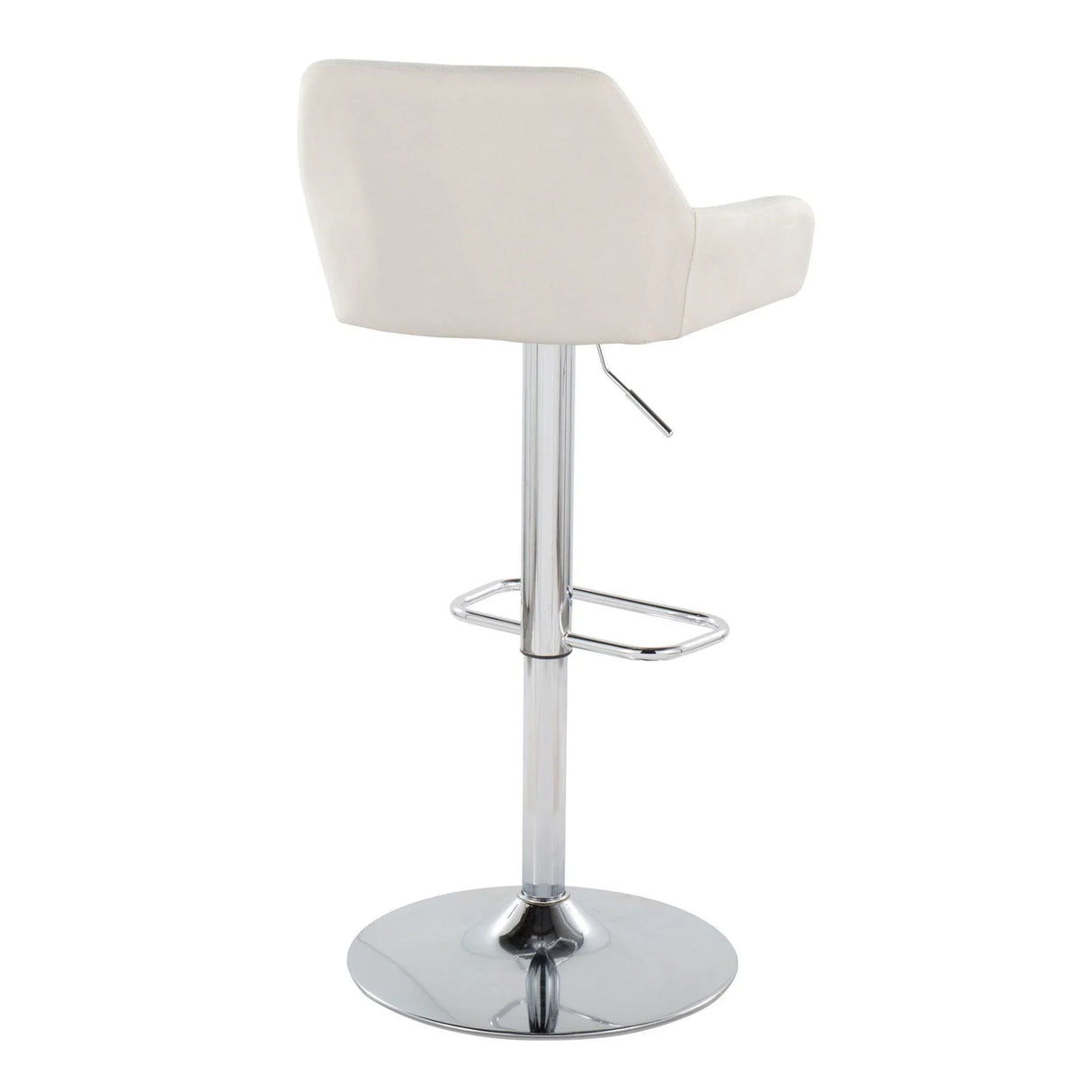 Daniella - Contemporary Adjustable Barstool With Swivel With Rounded Rectangle Footrest (Set of 2) - Furniture Home Direct
