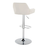Daniella - Contemporary Adjustable Barstool With Swivel With Rounded Rectangle Footrest (Set of 2) - Furniture Home Direct