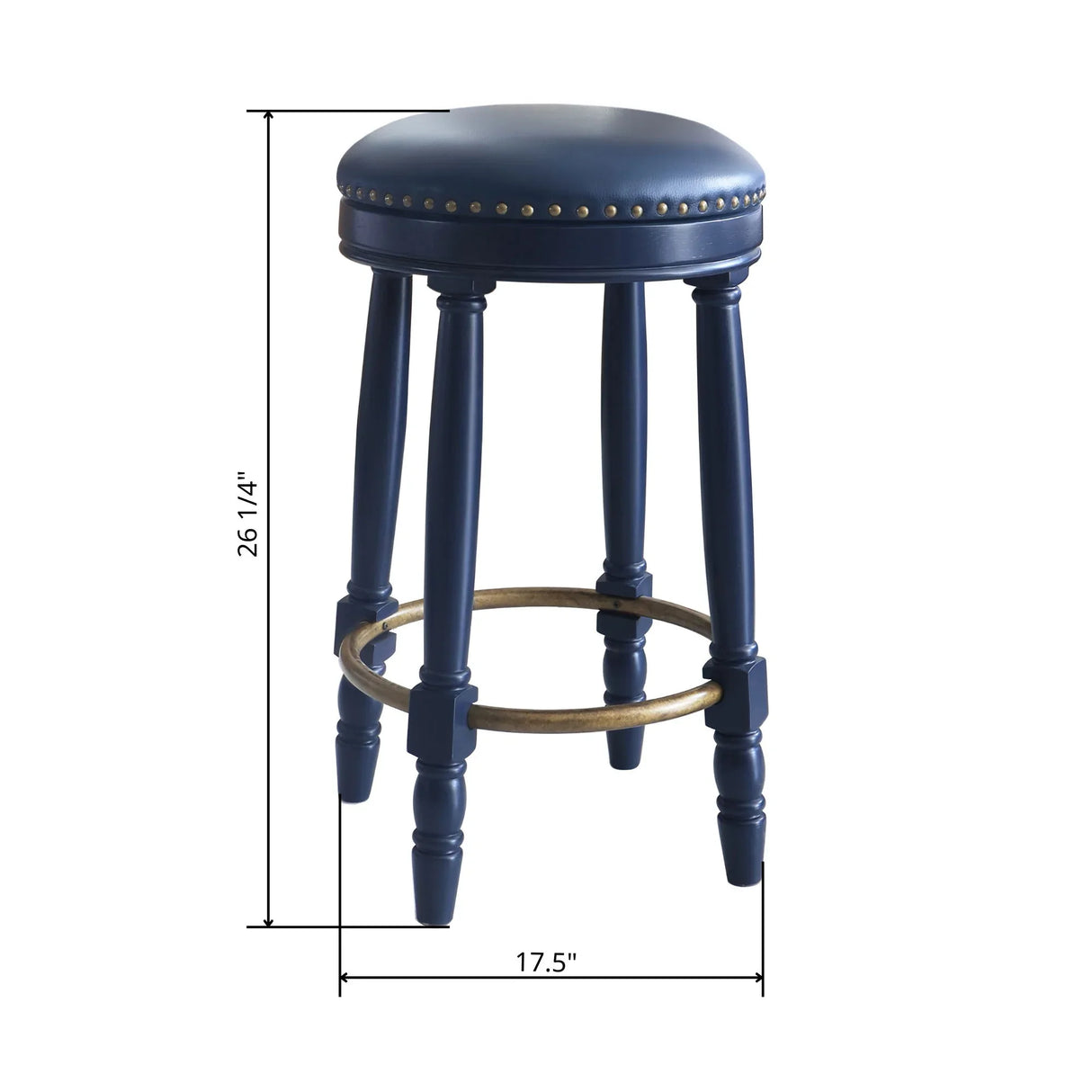360° Swivel Wooden Barstools With Upholstered Seat, Counter Height (Set of 2) - Furniture Home Direct