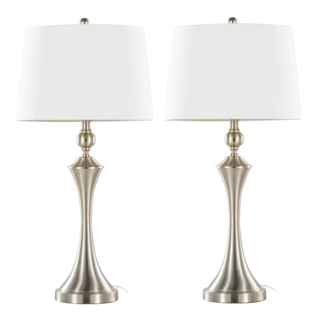 Flint - Contemporary Table Lamp Built In USB Port (Set of 2) - Furniture Home Direct