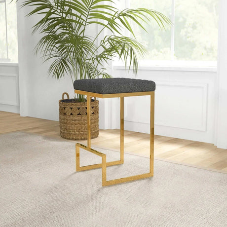 Joel - Mid Century Modern Luxury Upholstered Stool - Furniture Home Direct