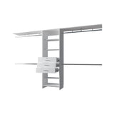 Modular Closet System With Hanging Rods And Shelves White - Furniture Home Direct