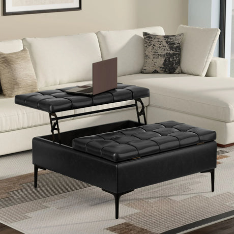 Laura - Lift Top Storage Ottoman - Furniture Home Direct
