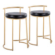 Fuji - Round Contemporary Fixed Height Counter Stool (Set of 2) - Furniture Home Direct