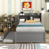 Twin Bed With Trundle, Bookcase - Furniture Home Direct