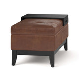 Oregon - Contemporary Storage Ottoman Bench With Tray - Furniture Home Direct