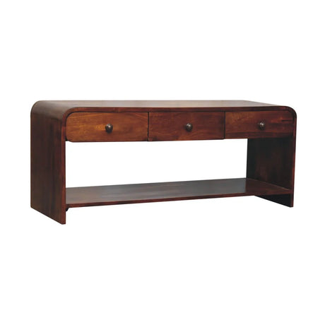 Aspen - Slim Media Unit - Dark Brown - Furniture Home Direct