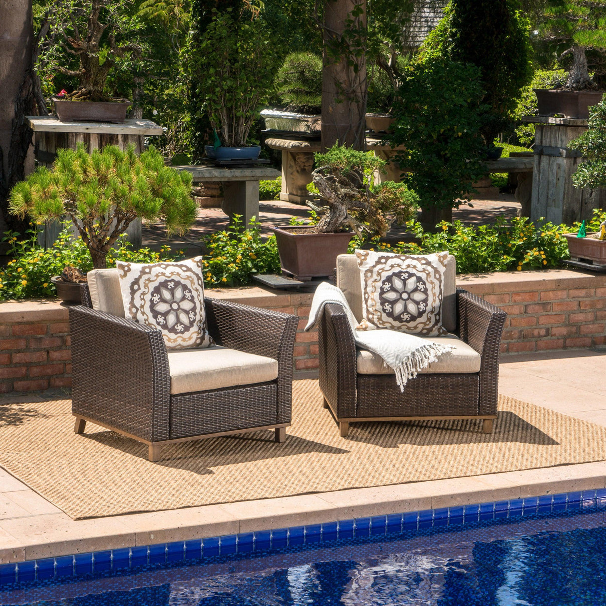 2 PC Outdoor Chair Set - Furniture Home Direct