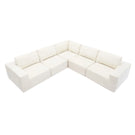 Modular L Shaped Sectional Sofa, Luxury Floor Couch Set, Upholstered Indoor Furniture, Foam - Filled Sleeper Sofa Bed For Living Room, Bedroom, 5 Pieces Free Combination - Furniture Home Direct