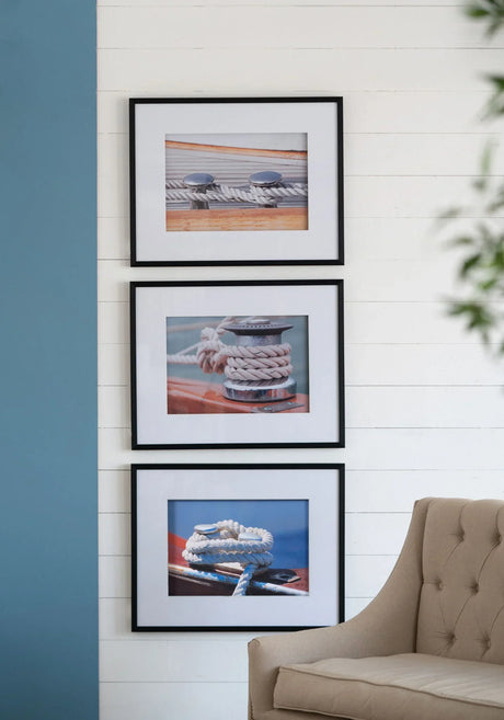 Boater Knots Wall Art With Frame, Wall Decor For Living Room (Set of 3) - Multicolor - Furniture Home Direct