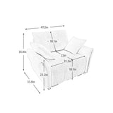 Modern Ergonomic Single Seater Sofa With High Resilience Cushions - Furniture Home Direct