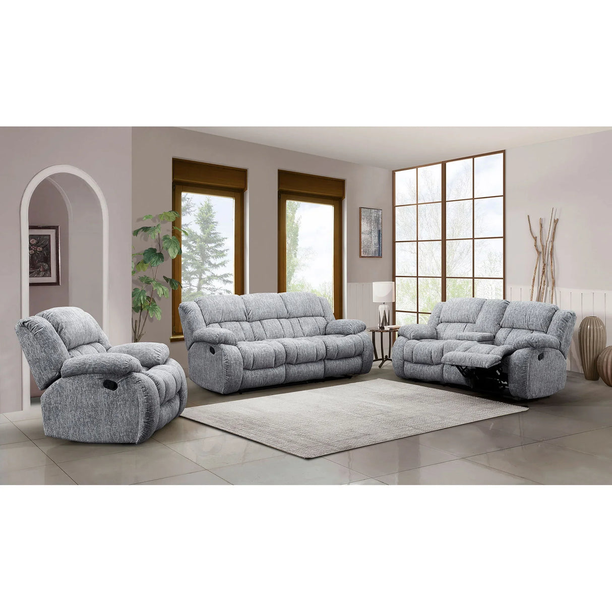 Stonic - Reclining Sofa Modern Design - Furniture Home Direct