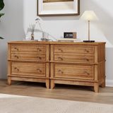 Hazel - 3 Drawer Side Table For Living Room, Hallway, Entryway (Set of 2) - Natural - Furniture Home Direct