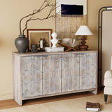 Accent Cabinet Farmhouse Style 4 Door Wooden Cabinet Sideboard Buffet Server Cabinet Storage Cabinet, For Living Room, Entryway, Hallway, Office, Kitchen And Dining Room - Furniture Home Direct