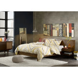 Queen Size Bed With Attached Nightstands And Hidden Storage - Pecan - Furniture Home Direct