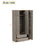 Modern 3 Door Mirror Wardrobe With 2 Drawers And Top Cabinet - Furniture Home Direct