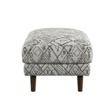 Jurie - Abstract Ottoman - Black - Furniture Home Direct