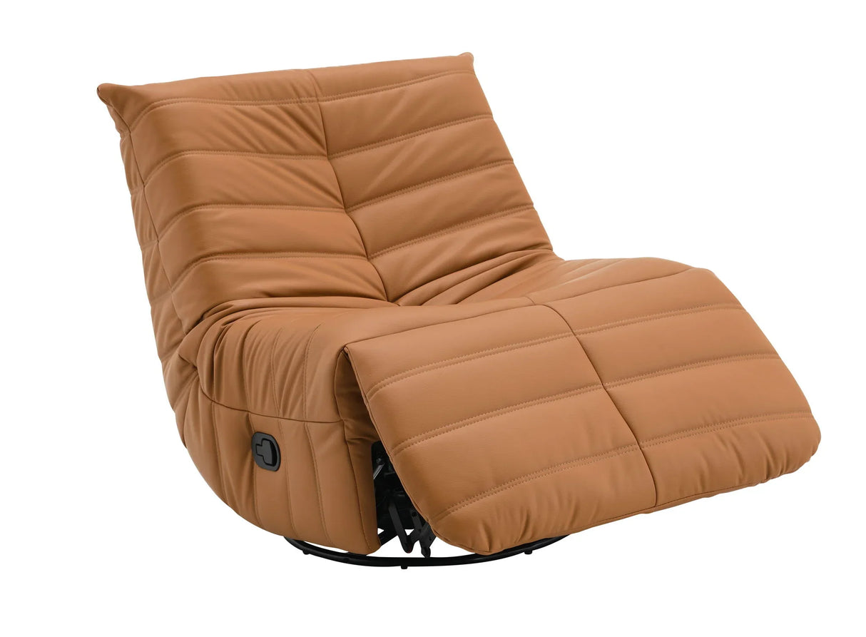 Talmon - Chenille Glider Recliner With Swivel - Furniture Home Direct