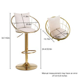 Unique Design Bar Chair, 360 Degree Rotation, Adjustable Height, Suitable For Dining Room And Bar - Furniture Home Direct