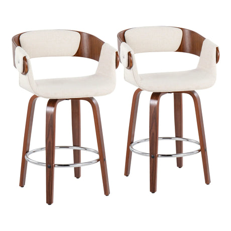 Elisa - Mid Century Modern Counter Stool (Set of 2) - Furniture Home Direct