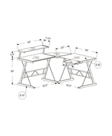 Computer Desk, Home Office, Corner, L Shape, Laptop, Durable Construction - Furniture Home Direct
