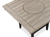 Dining Set Square Plank Top Table Chairs Light Gray - Furniture Home Direct