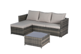 2 Piece Wicker Patio Sectional with Ottoman - Furniture Home Direct